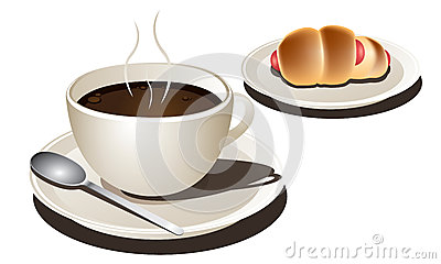 bread clipart coffee
