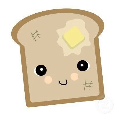 Bread clipart cute.  best mi kawaii