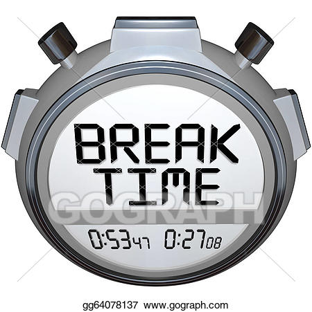 Break clipart breaktime. Stock illustrations time stopwatch