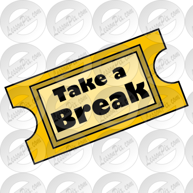 Break clipart classroom. Ticket picture for therapy