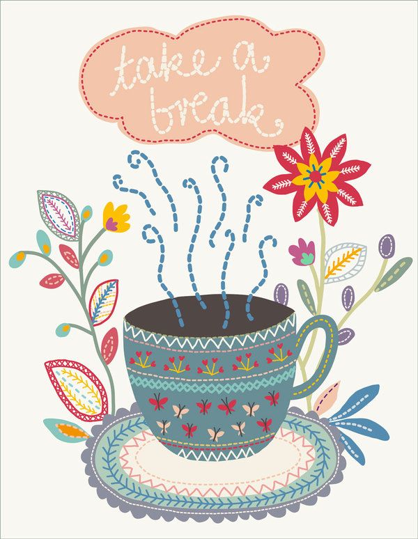  best illustration images. Break clipart tea break