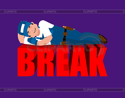 Stock photos and vektor. Break clipart time out