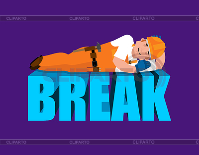 Stock photos and vektor. Break clipart time out