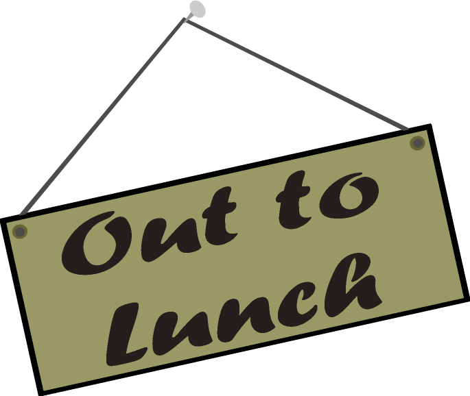 lunchbox clipart lunch break sign