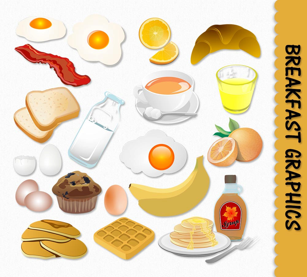 Breakfast clipart english breakfast. Food clip art graphics