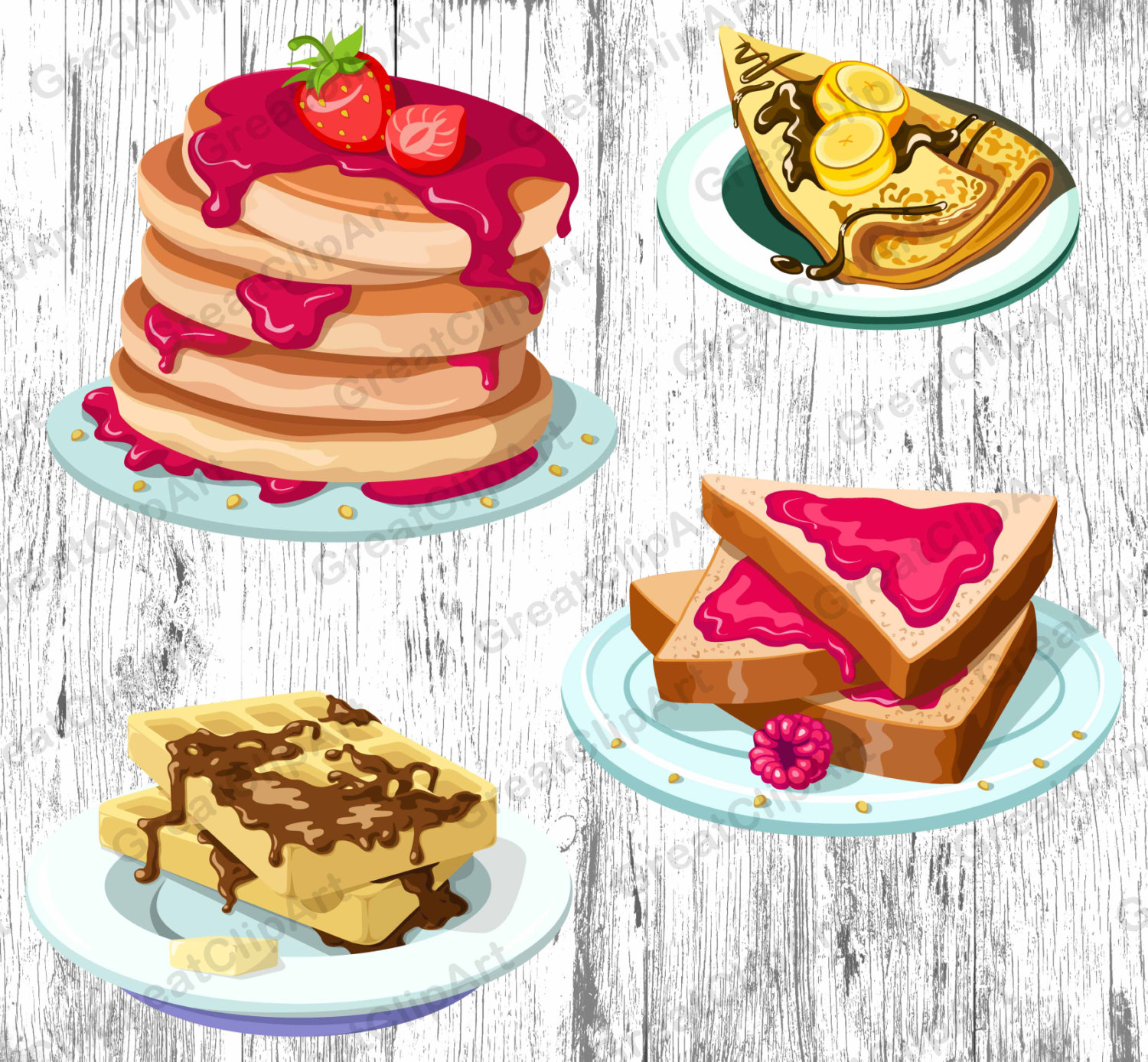 breakfast clipart vintage