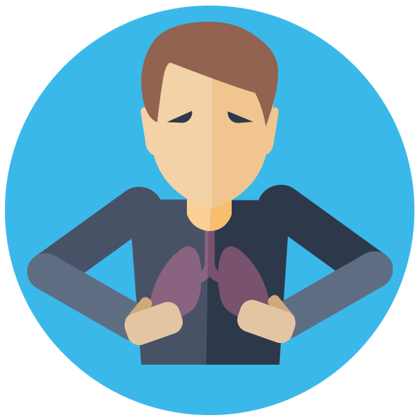 Online lung health checker. Fitness clipart animated