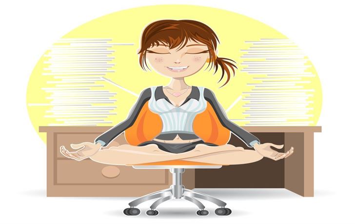 breathe clipart relaxed person