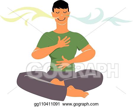 breathing clipart meditation