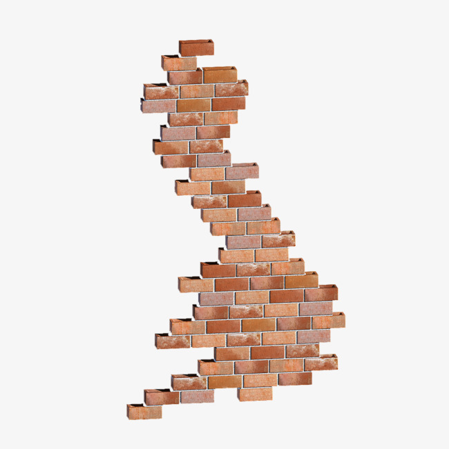 The red illustration quadrel. Brick clipart pile brick