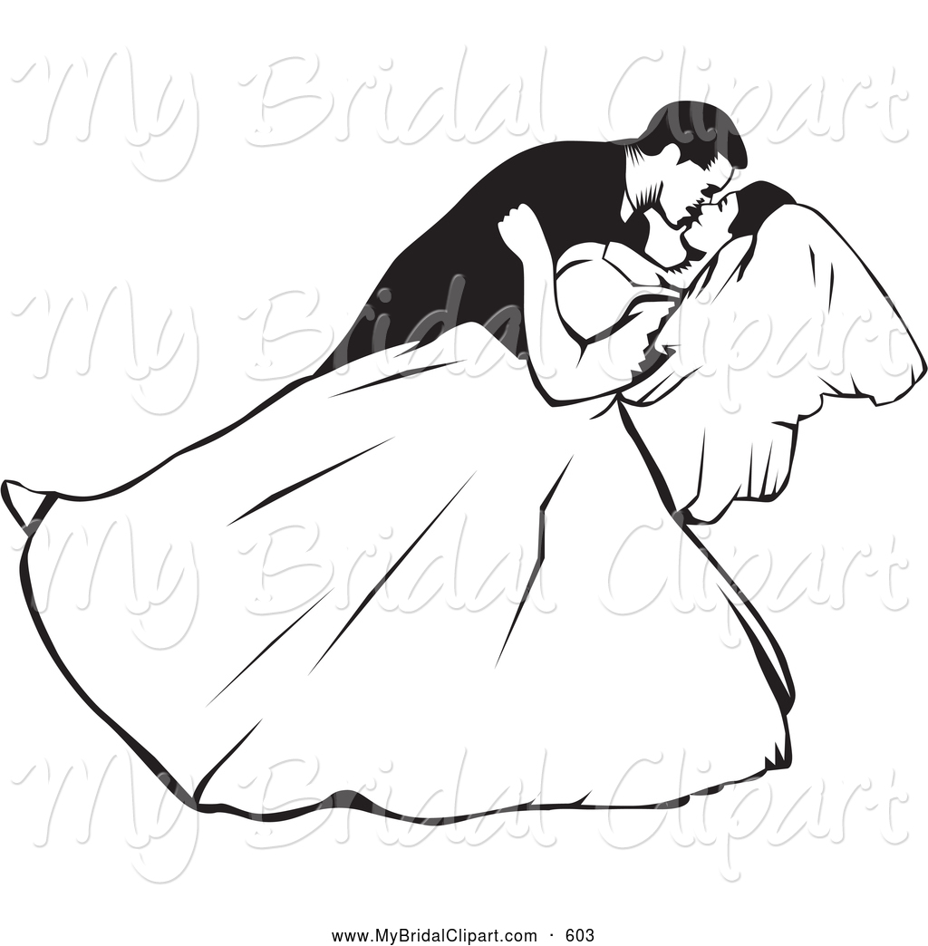 clipart wedding black and white