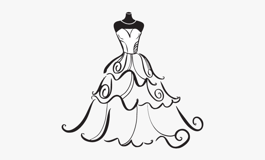 bride clipart black and white