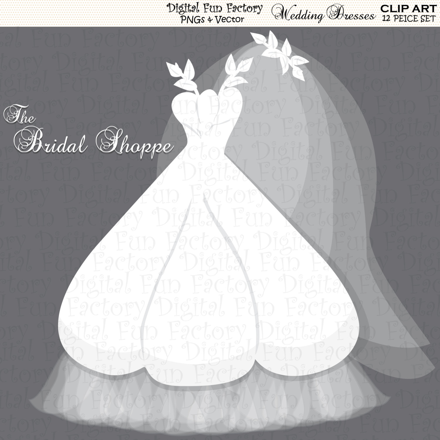 bridal clipart bridesmaid dress