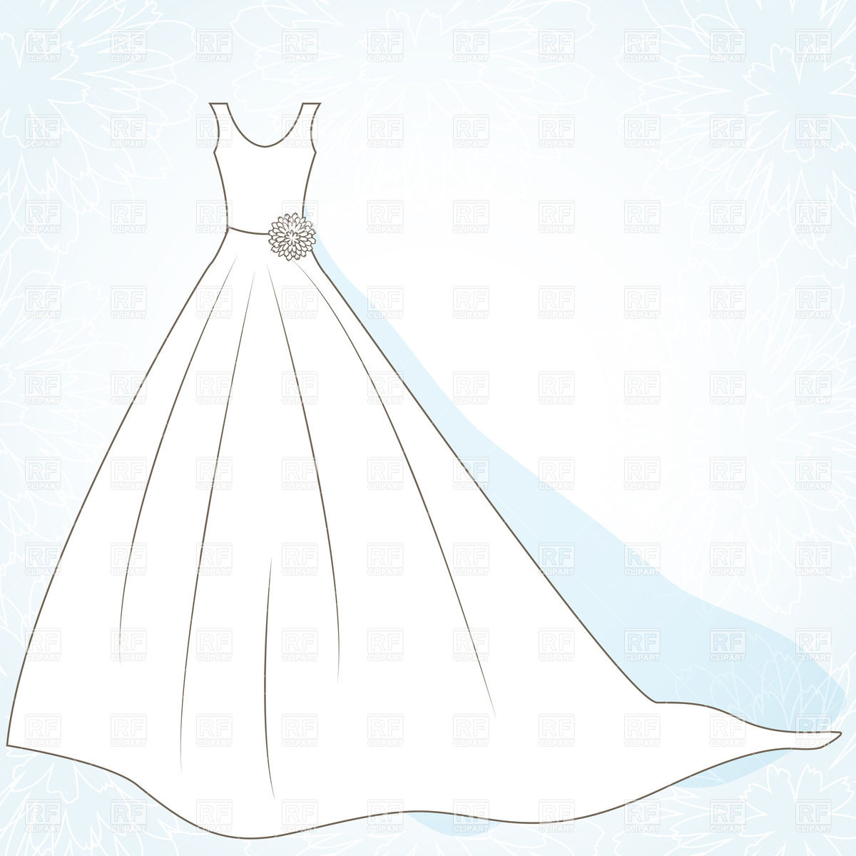 bridal clipart bridesmaid dress