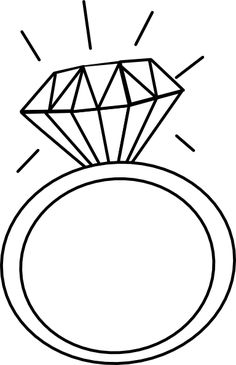 Bridal clipart engagement. Ring cartoon art project