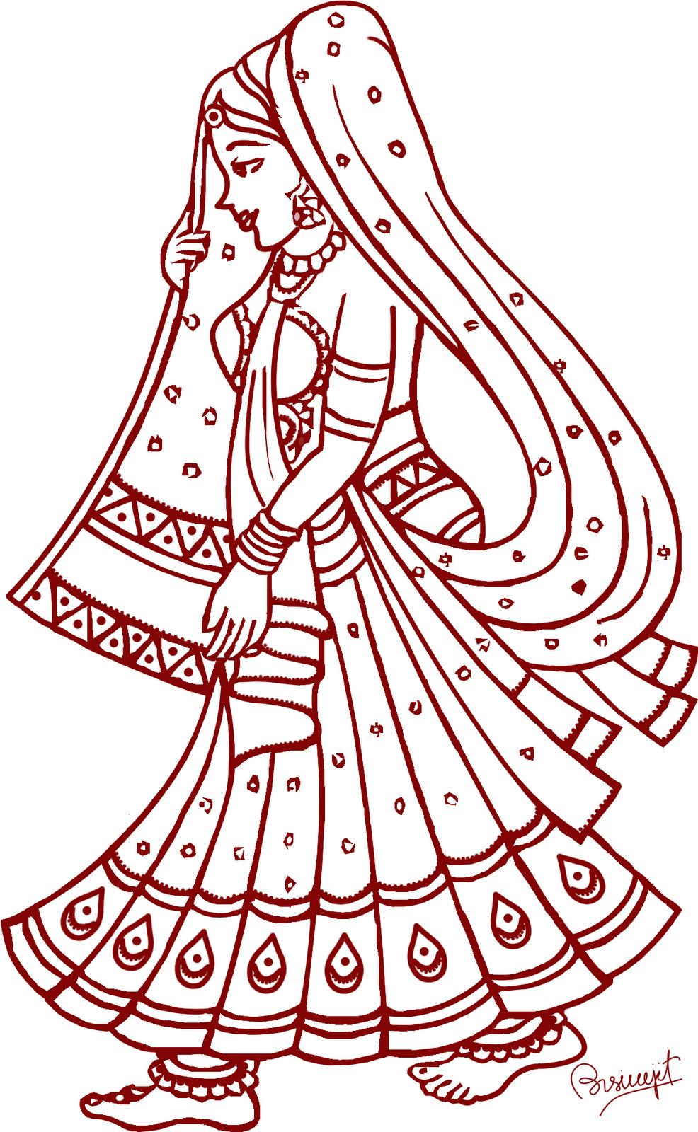 bridal clipart hindu