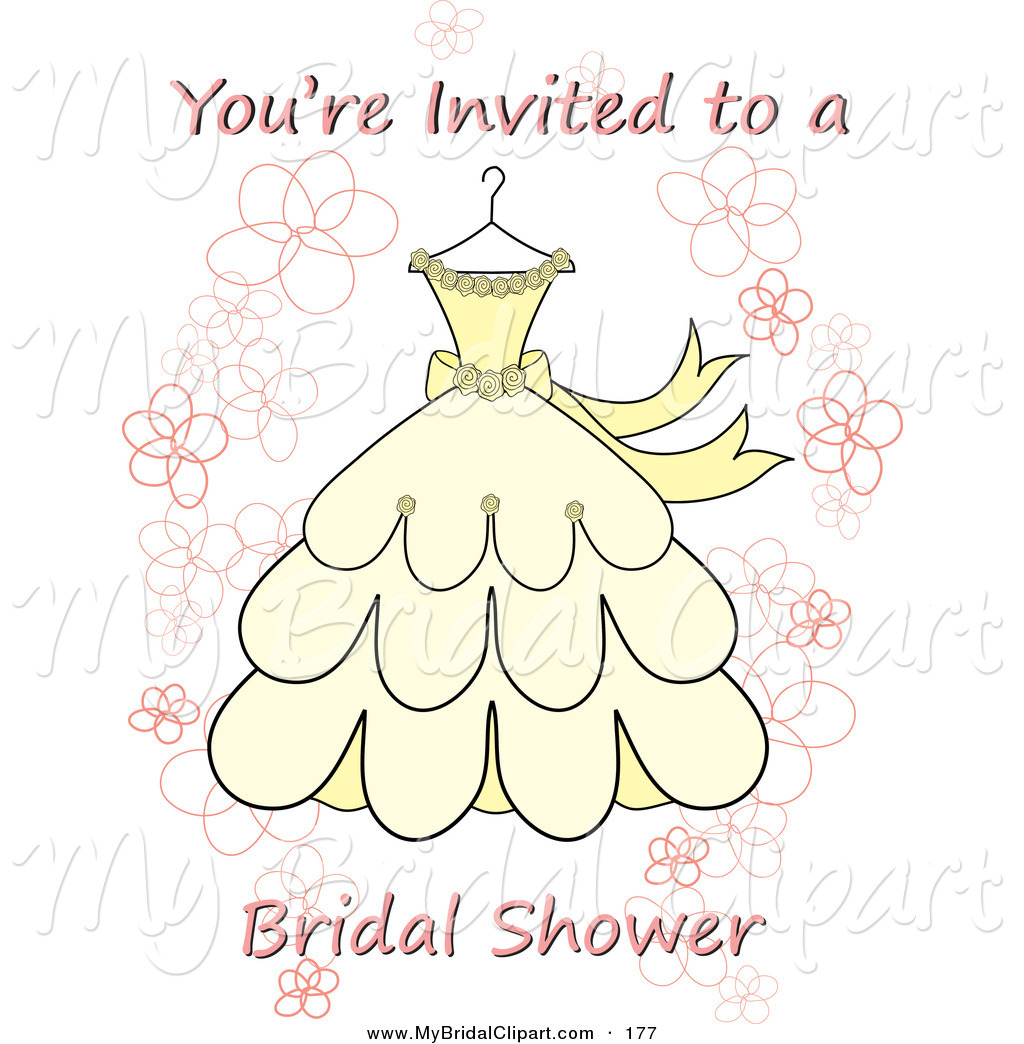 bridal clipart invitation