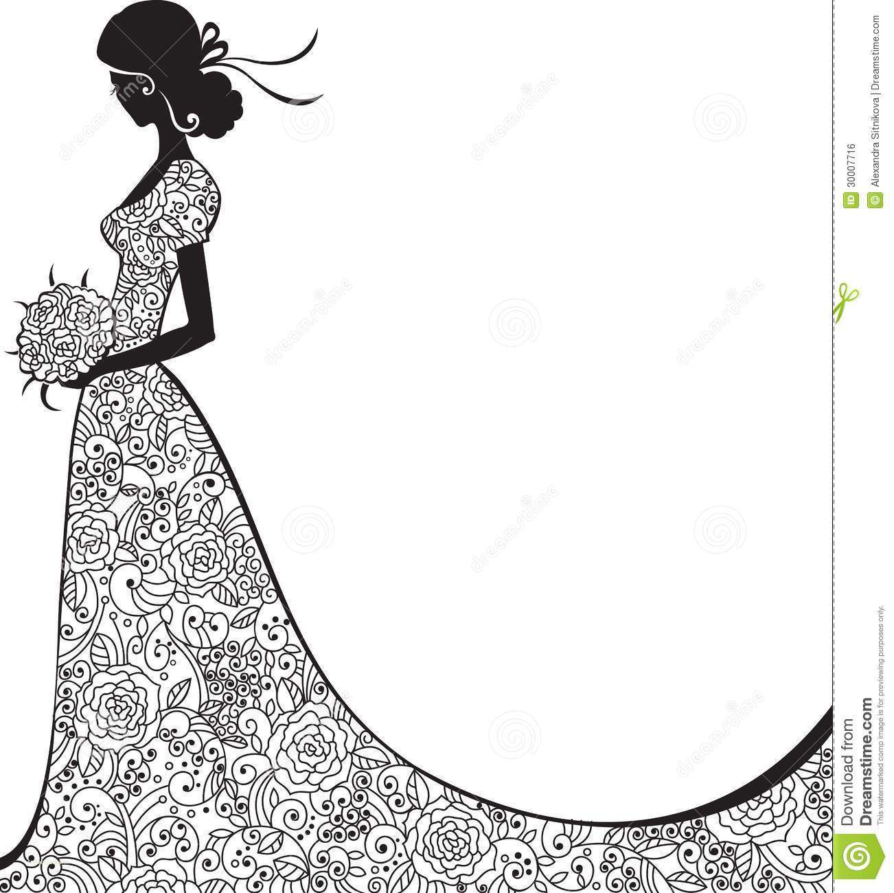 bridal clipart modern bride