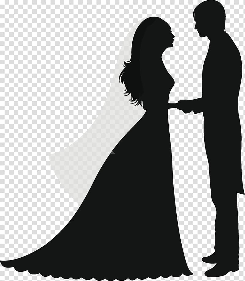 Groom and bride illustration. Bridal clipart person