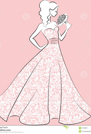 bridal clipart prom dress