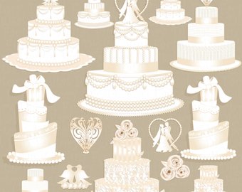 bridal clipart wedding cake