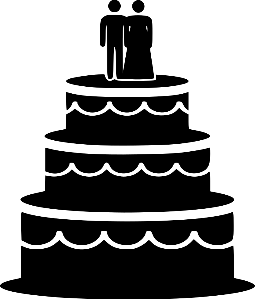 silhouette clipart cake