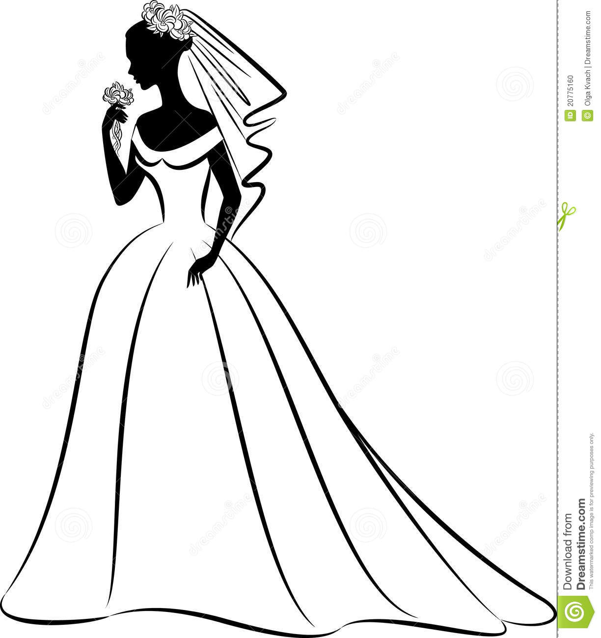 bridal clipart wedding dress