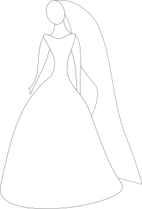 Bridal clipart wedding gown. Bride in dress clip