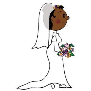 bride clipart african american