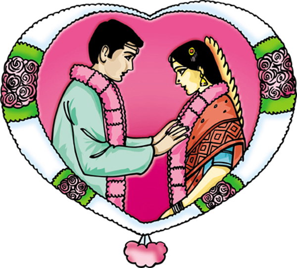 marriage clipart colour