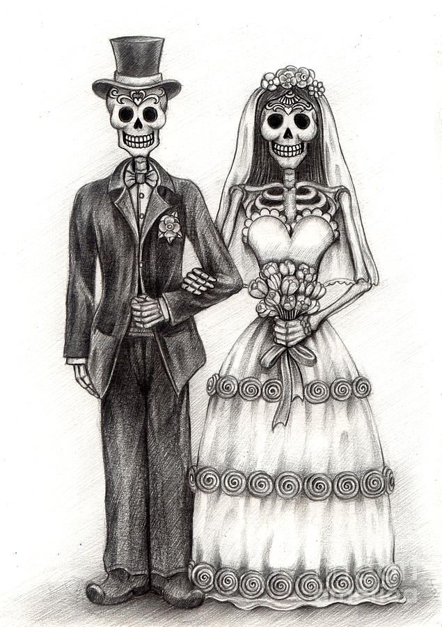 bride clipart dia de los muertos