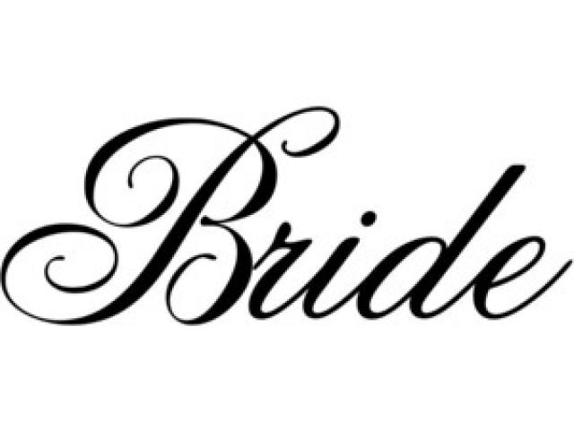 bride clipart font