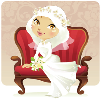 bride clipart muslimah