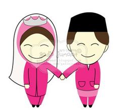 Muslim wedding cartoon google. Bride clipart muslimah