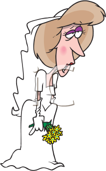 Royalty free image of. Bride clipart sad