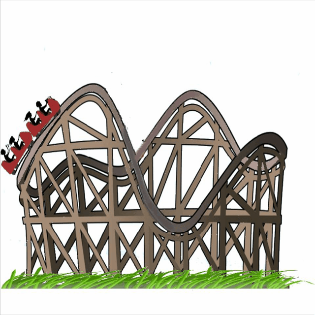 Cartoon clipart roller coaster. Gif find share on