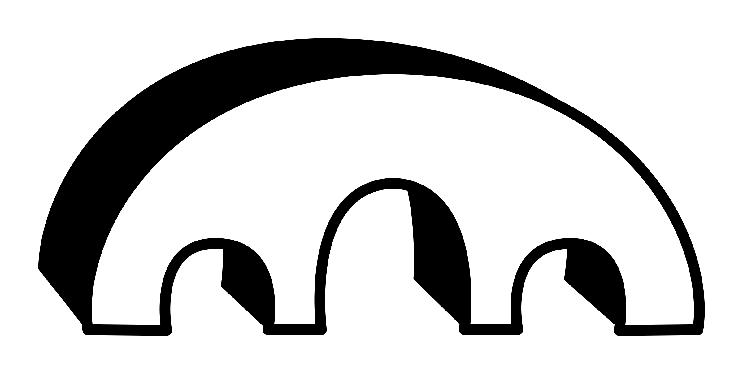 Simple d in big. Bridge clipart black and white
