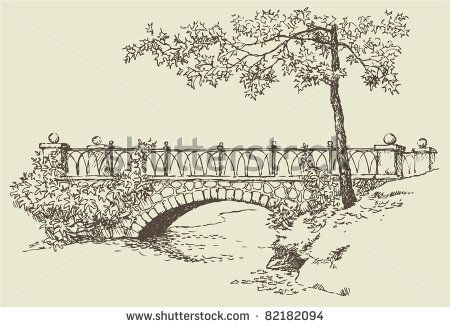 bridge clipart doodle