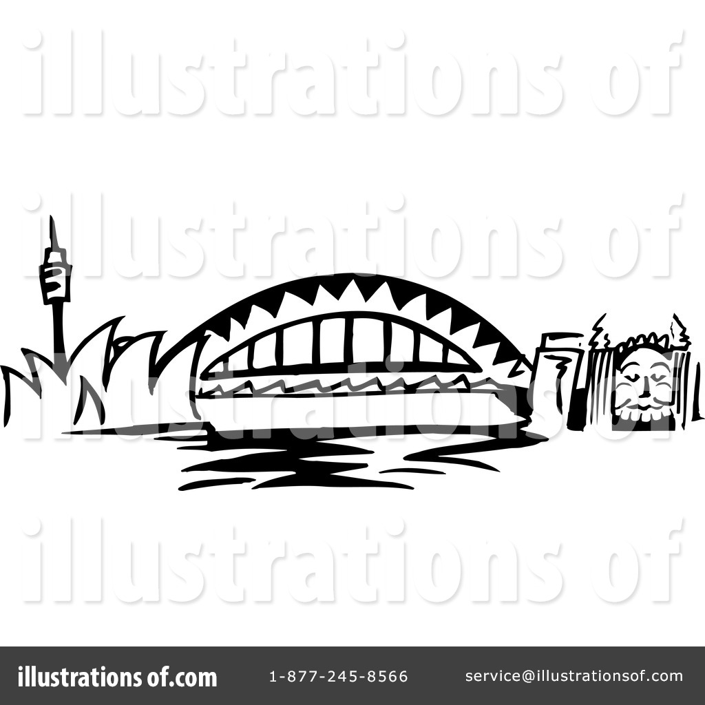 Australia clipart bridge. Illustration by dennis holmes