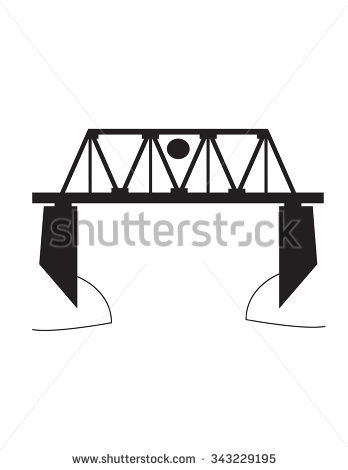 Train pencil and in. Bridge clipart logo
