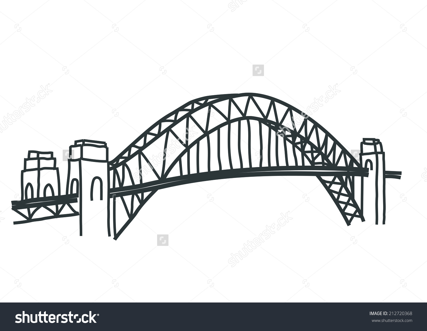 Drawn . Bridge clipart logo