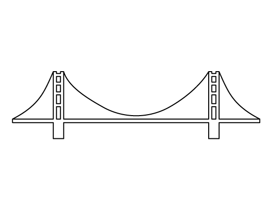 bridge clipart outline