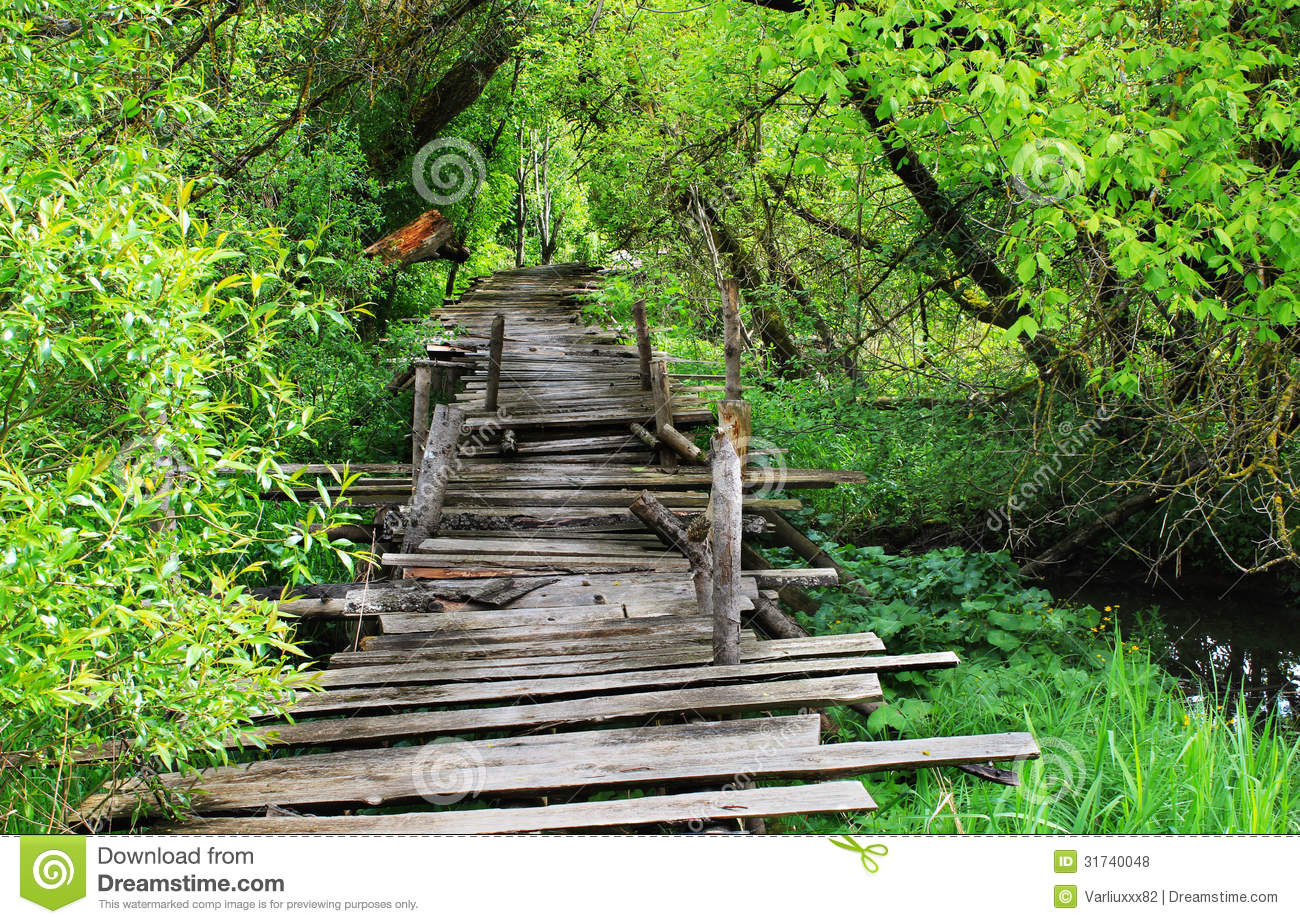 bridge clipart wood bridge