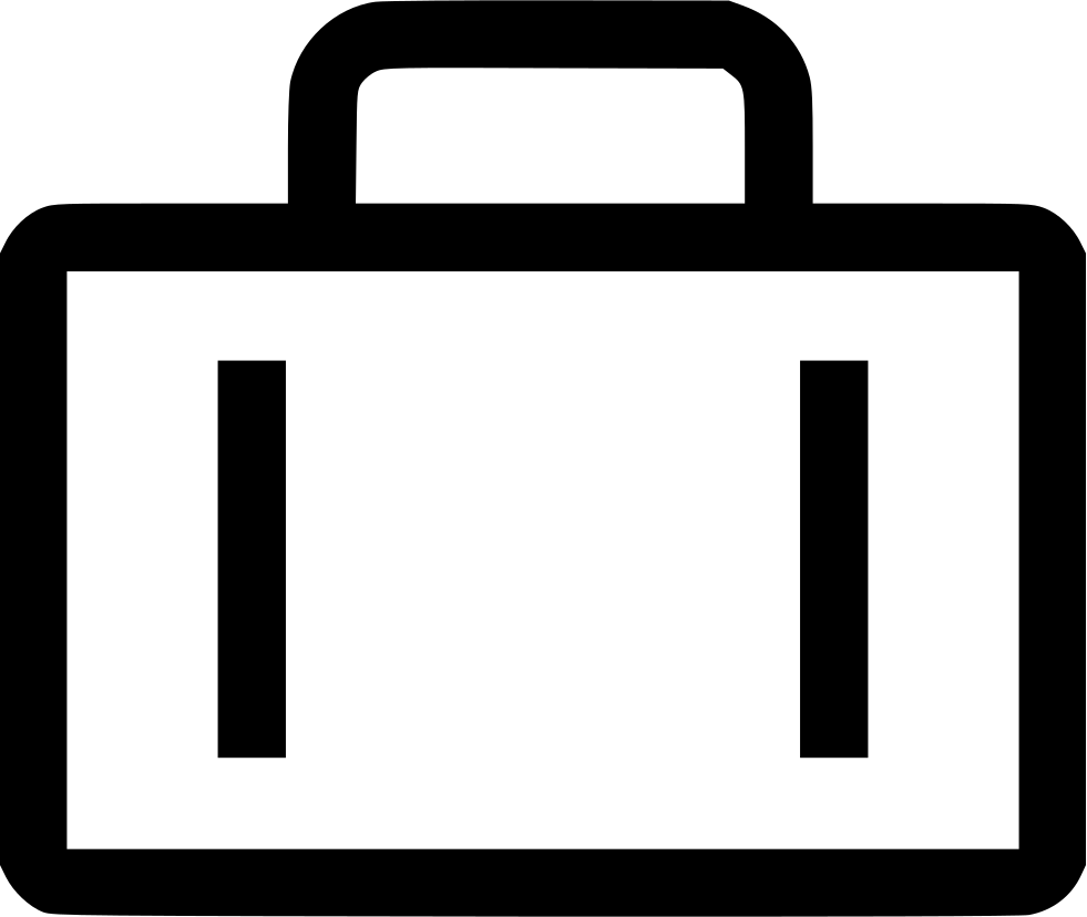 Business case icon white. Briefcase clipart active woman