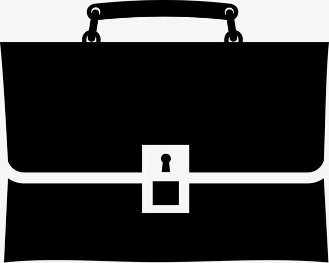 briefcase clipart black and white