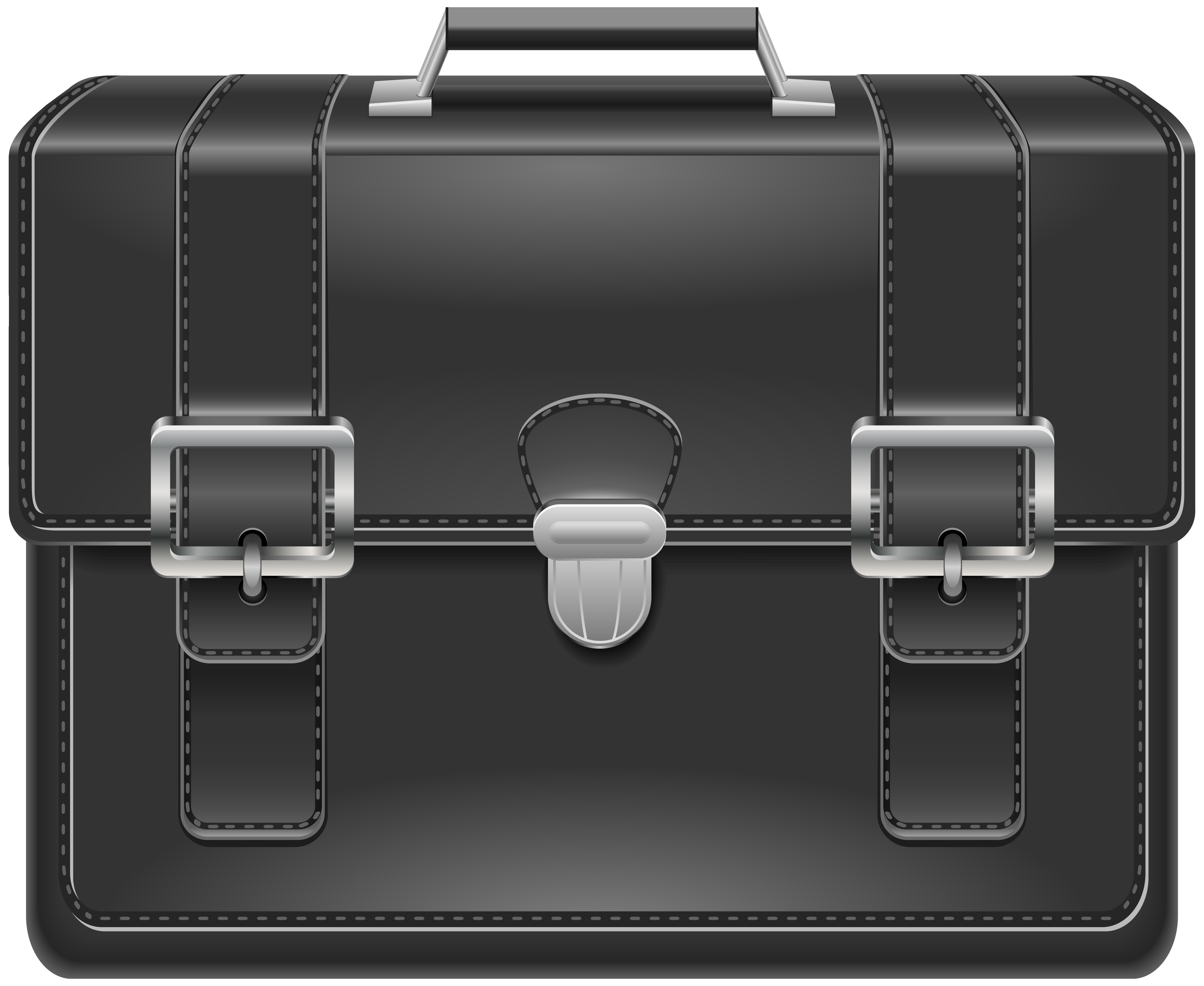 Luggage clipart brown suitcase. Black bag png clip
