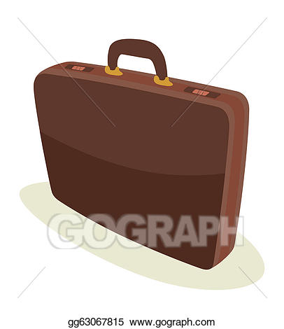 Briefcase clipart brown briefcase. Vector illustration eps gg