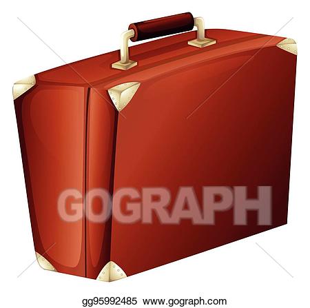 Eps vector on white. Briefcase clipart brown briefcase