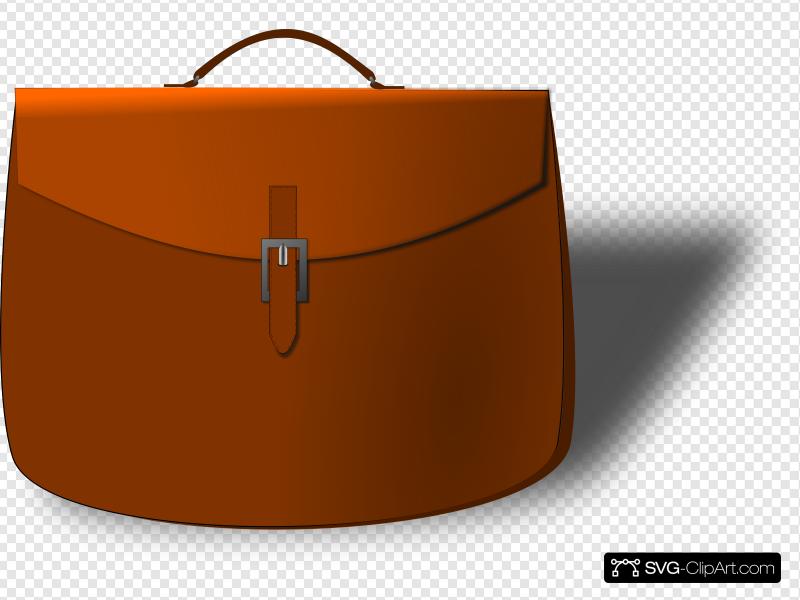 Briefcase clipart brown briefcase. Leather clip art icon