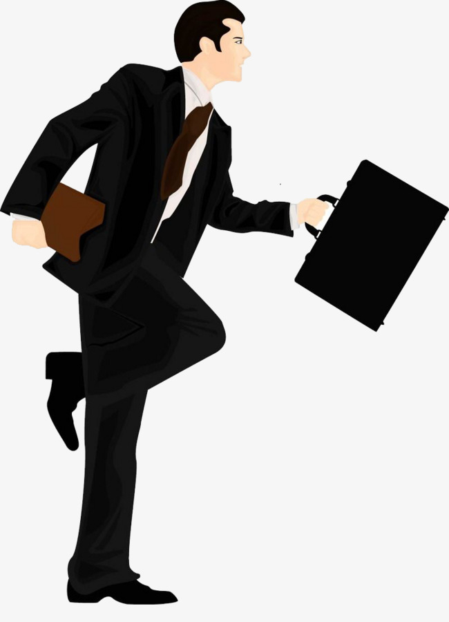 Carry cartoon the illustration. Briefcase clipart man